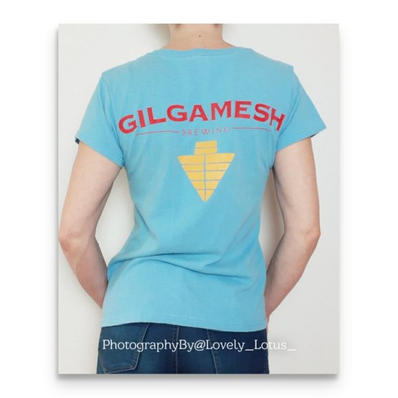 Gilgamesh Brewing Company T Shirt Light Blue Short Sleeve Crew Neck Graphic - Picture 6 of 9